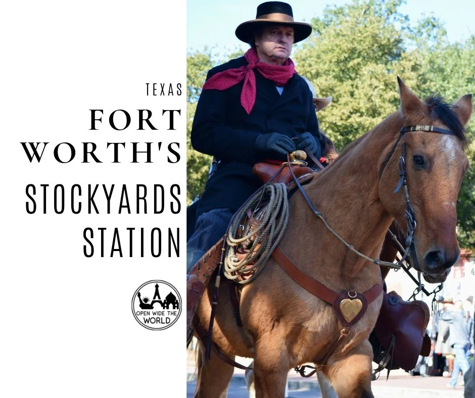 Check out our 1-day itinerary on the western frontier at Fort Worth Stockyards Station National Historic District. Includes a cattle drive, walking tours, and all things cowboy! #fortworth #stockyardstation #texas #cowboy #travel #UStravel