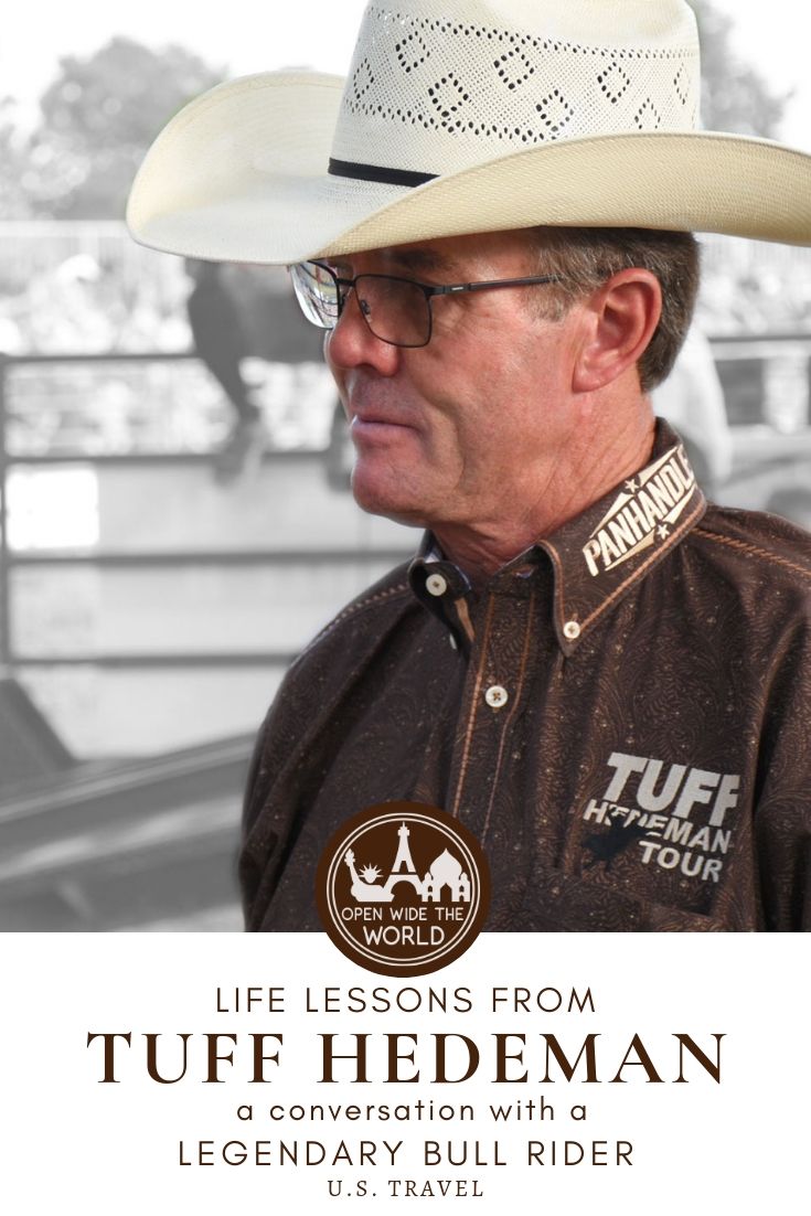 Four-time World Champion bull rider and Pro Rodeo Hall of Famer Tuff Hedeman made a nearby stop on his bull riding tour. He shared some advice with us that's as good out of the bull riding arena as it is in! #tuffhedeman #openwidetheworld