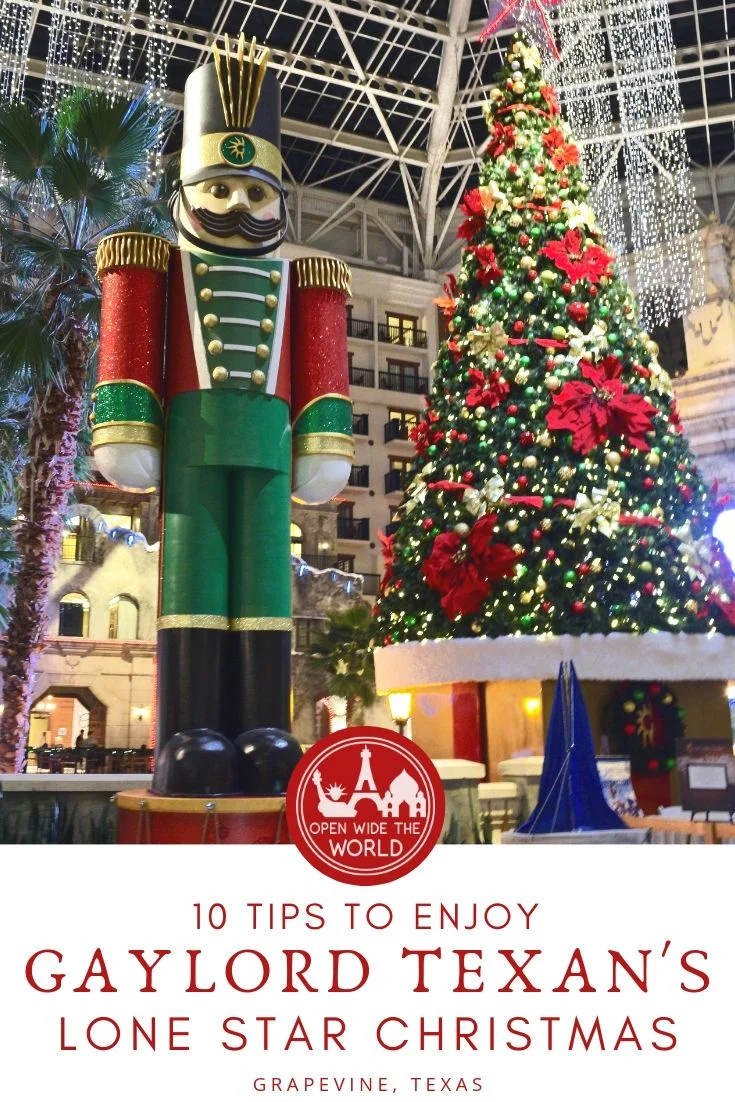 From touring "ICE!" to snow tubing and having milk and cookies with Mrs. Claus, plus all the holiday activities in between. Everything you need to know to plan your family's trip to "Lone Star Christmas" at Marriott's Gaylord Texan Resort in Grapevine, Texas! #lonestarchristmas #openwidetheworld
