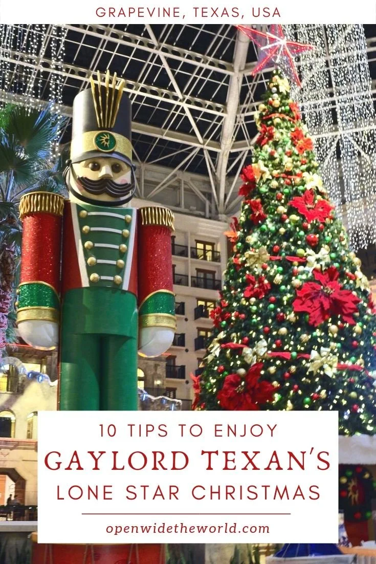 From touring "ICE!" to snow tubing and having milk and cookies with Mrs. Claus, plus all the holiday activities in between. Everything you need to know to plan your family's trip to "Lone Star Christmas" at Marriott's Gaylord Texan Resort in Grapevine, Texas! #lonestarchristmas #openwidetheworld