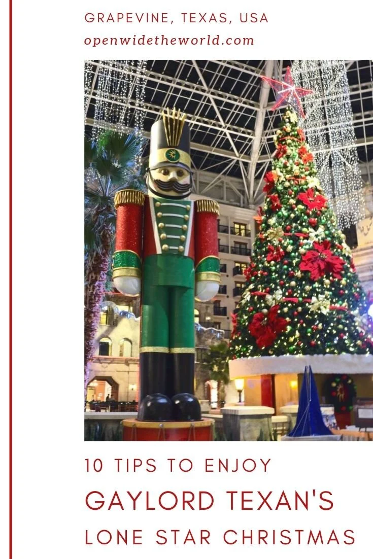 From touring "ICE!" to snow tubing and having milk and cookies with Mrs. Claus, plus all the holiday activities in between. Everything you need to know to plan your family's trip to "Lone Star Christmas" at Marriott's Gaylord Texan Resort in Grapevine, Texas! #lonestarchristmas #openwidetheworld