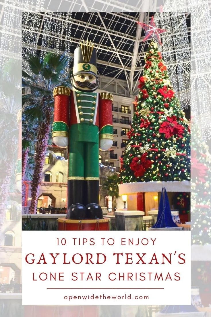 From touring "ICE!" to snow tubing and having milk and cookies with Mrs. Claus, plus all the holiday activities in between. Everything you need to know to plan your family's trip to "Lone Star Christmas" at Marriott's Gaylord Texan Resort in Grapevine, Texas! #lonestarchristmas #openwidetheworld