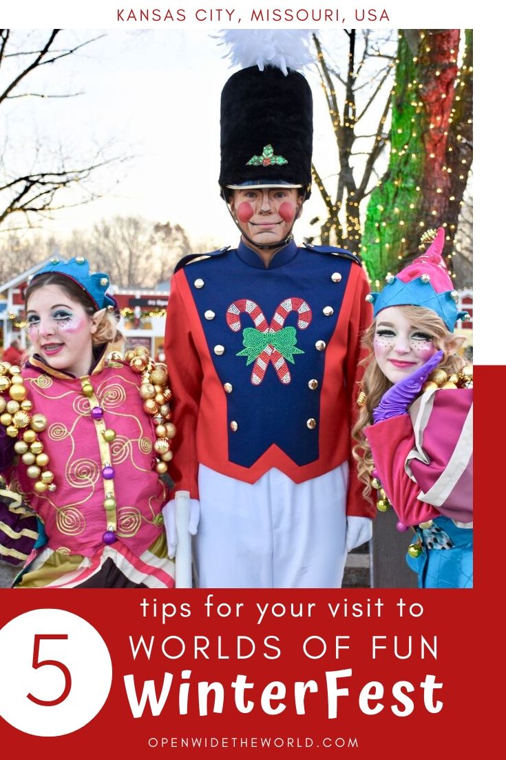 Worlds of Fun Kansas City transforms into WinterFest each Christmas season. We’re sharing our 5 favorite WinterFest activities plus 5 tips from our visit! #winterfest #openwidetheworld