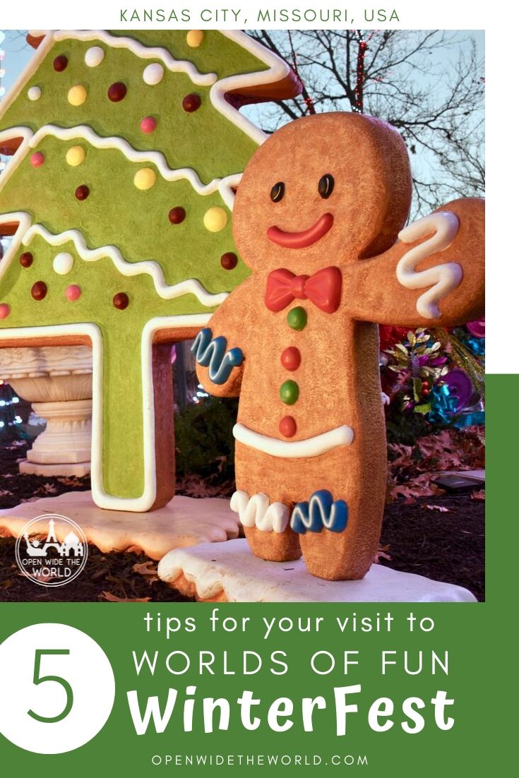 Worlds of Fun Kansas City transforms into WinterFest each Christmas season. We’re sharing our 5 favorite WinterFest activities plus 5 tips from our visit! #winterfest #openwidetheworld