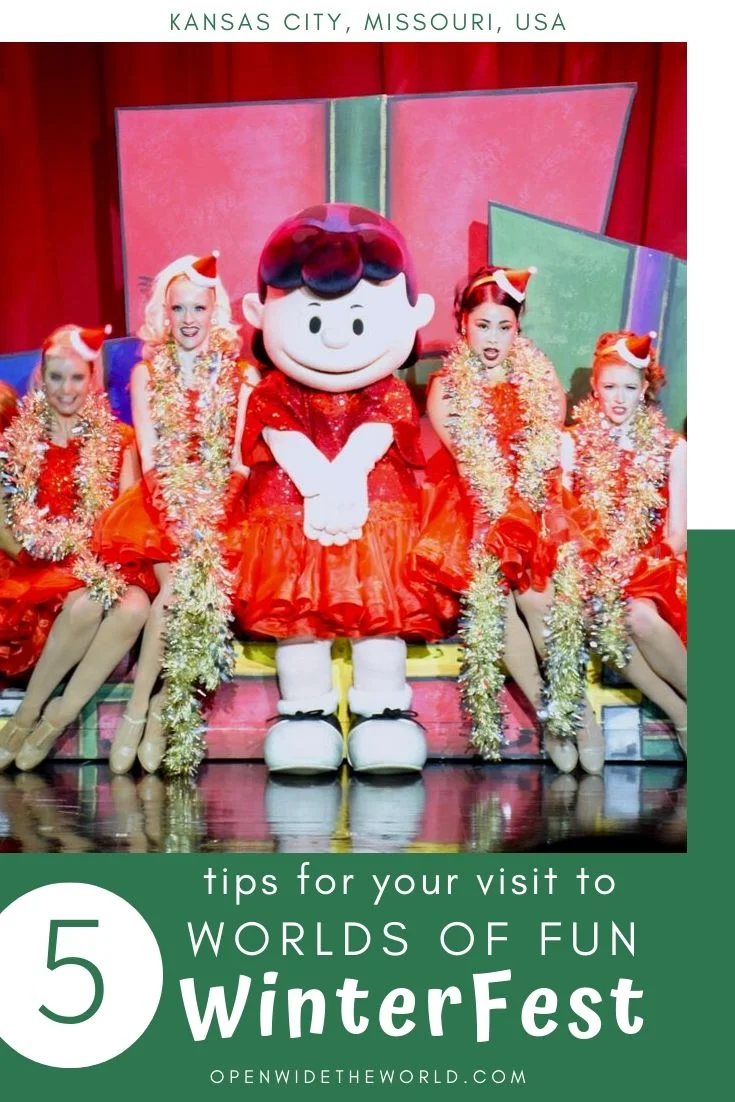 Worlds of Fun Kansas City transforms into WinterFest each Christmas season. We’re sharing our 5 favorite WinterFest activities plus 5 tips from our visit! #winterfest #openwidetheworld