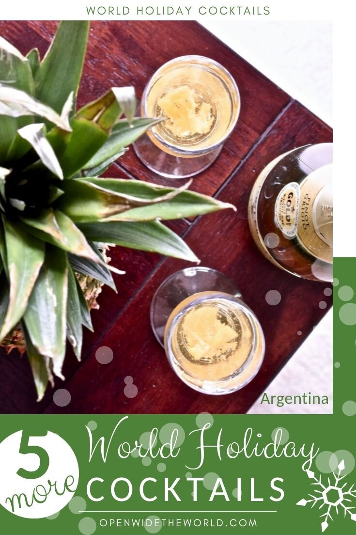 If you find yourself at home this holiday season, bring the world travel spirit to you —with five more festive Christmas cocktail recipes from around the world. Grab a shaker and join the Christmas cocktails holiday party! #cocktails #openwidetheworld