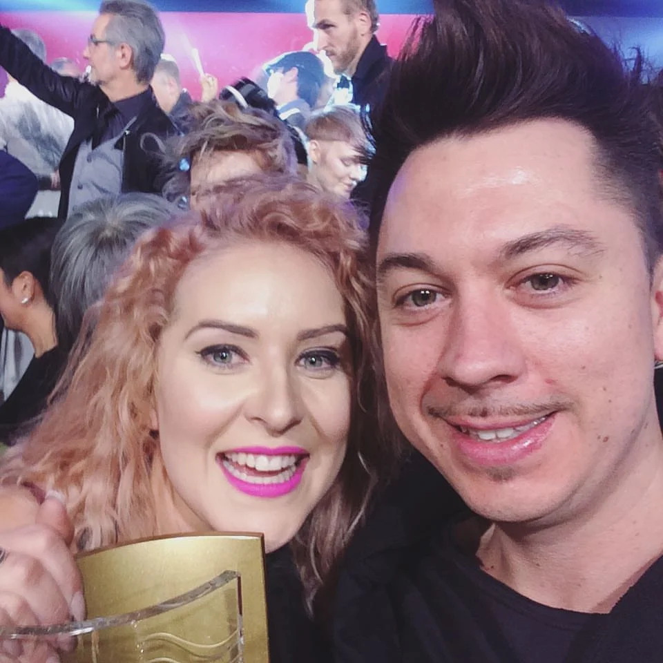 Celebrating with Mikaela Edwards from Runway Salon in Gore New Zealand who won gold!!!