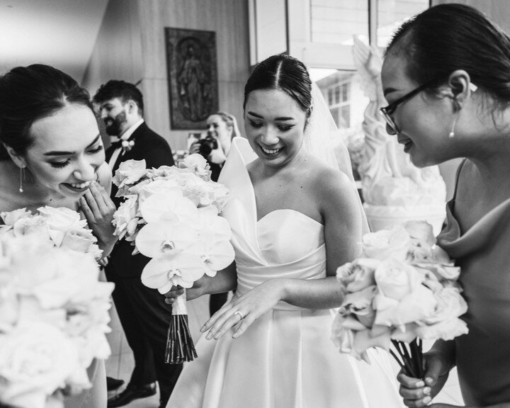 Sometimes these moments happen so quickly we barely pause to acknowledge them, or remember them- it's only through photographs that we can freeze time to properly take it in- and look at that joy on the bridesmaids faces seeing their beautiful friend