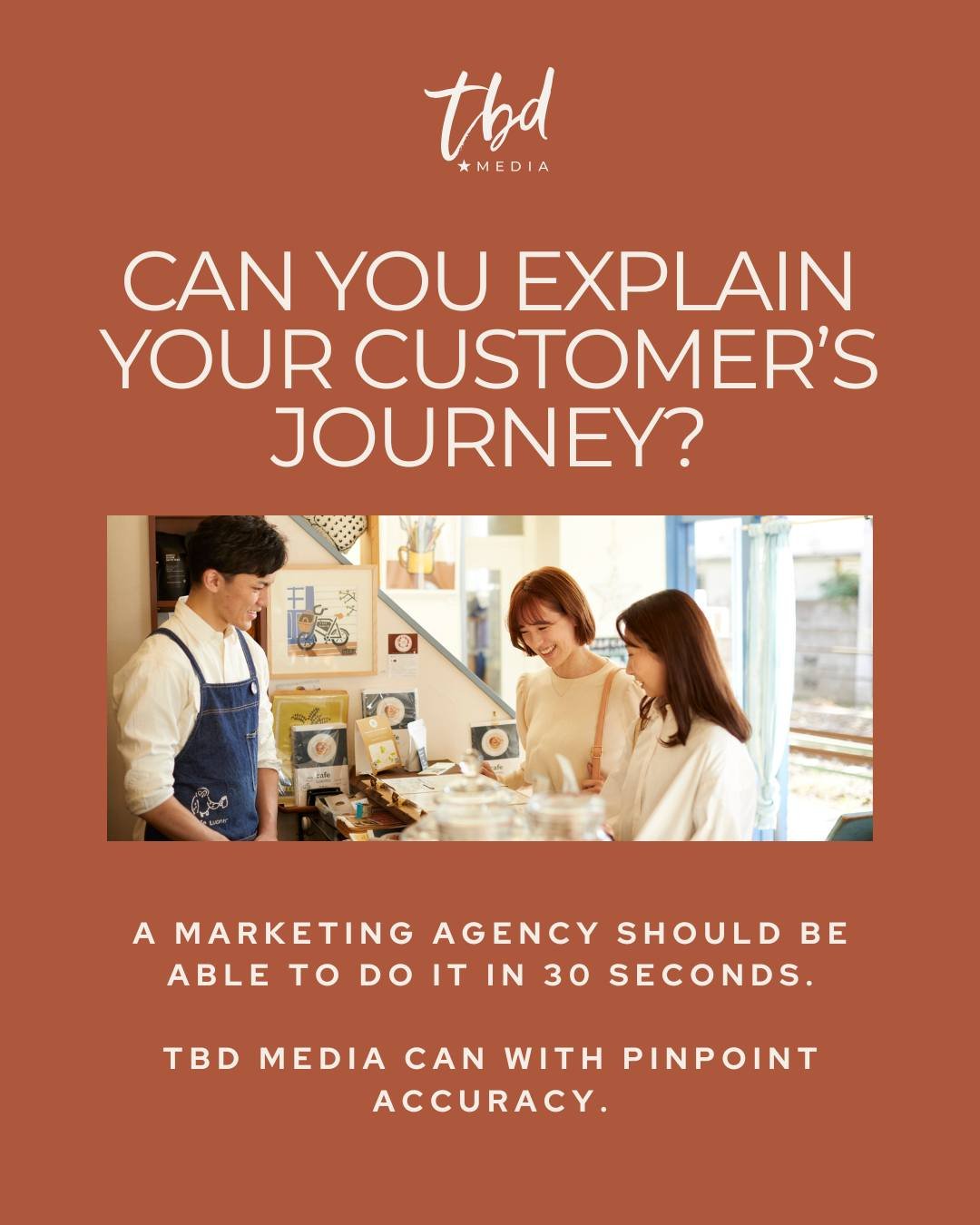 If your marketing agency can't explain your customer journey in 60 seconds, they don't understand your business well enough to market it. Working with an agency that can do it with pinpoint accuracy eases the burden that businesses carry when trying 