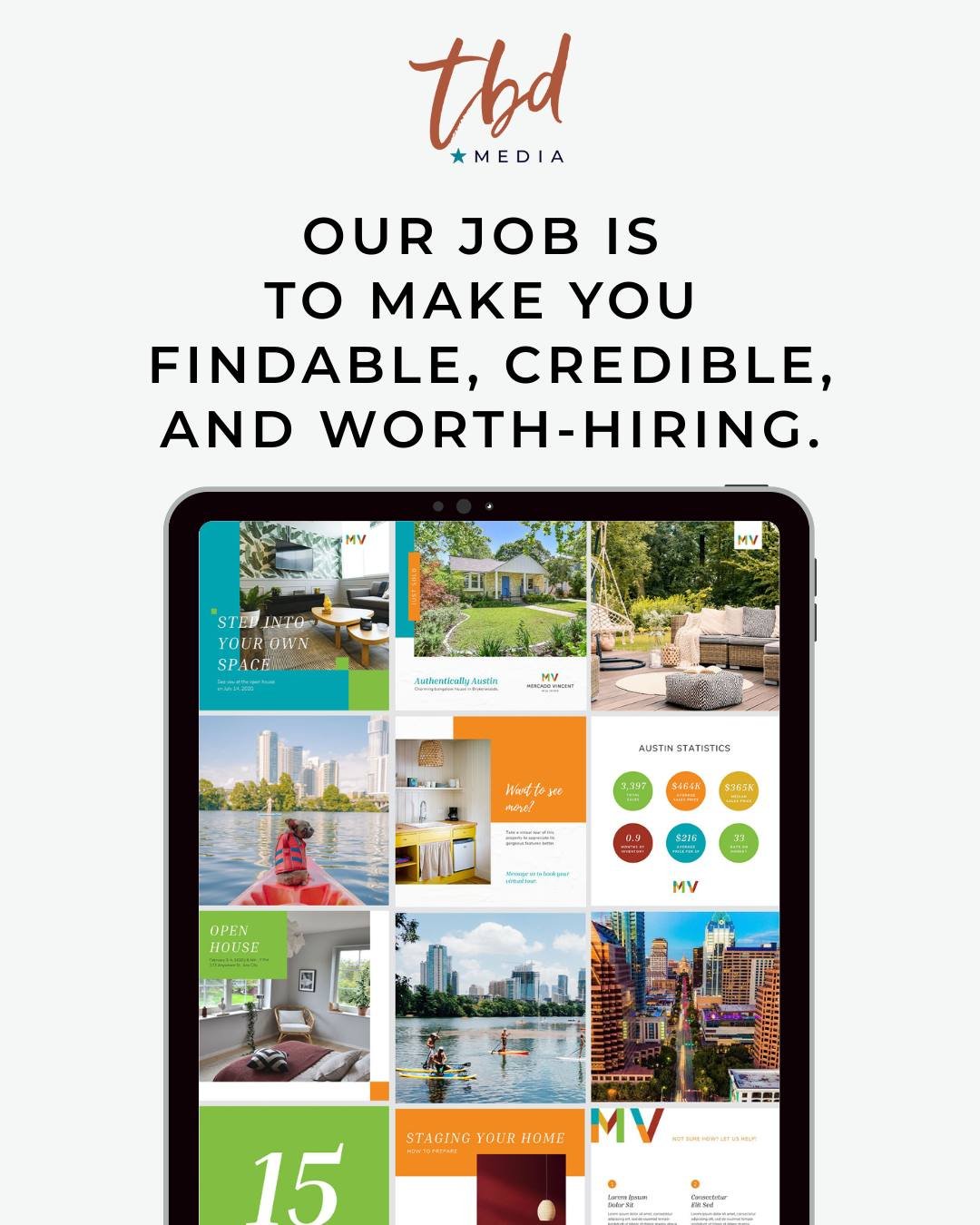 We're going to make you findable, credible, and worth hiring.
That's our job. And we're good at it. Don't hesitate to reach out today: #linkinbio