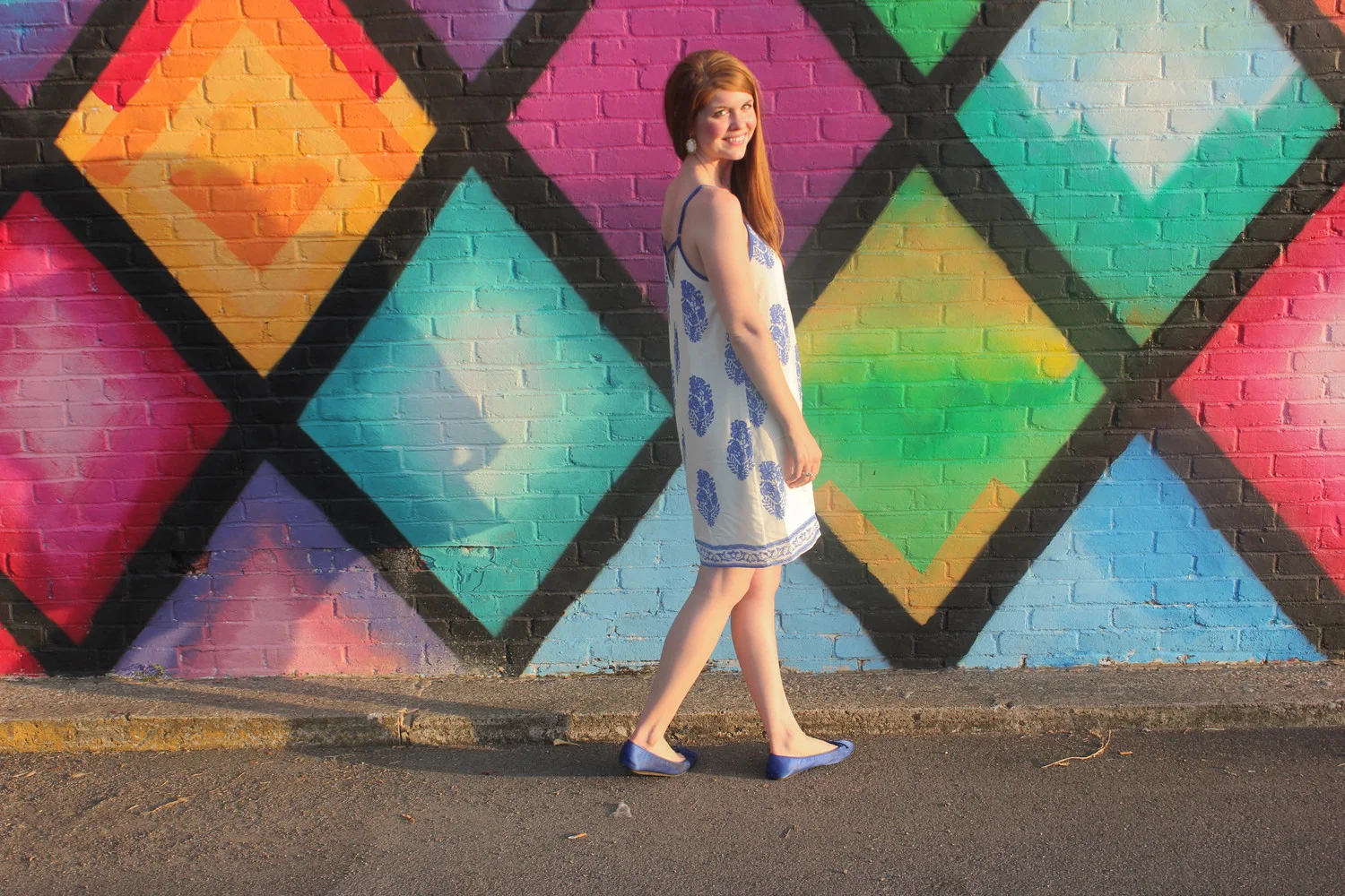 Blue and White Floral Dress | Southern Elle Style | Dallas Fashion Blogger