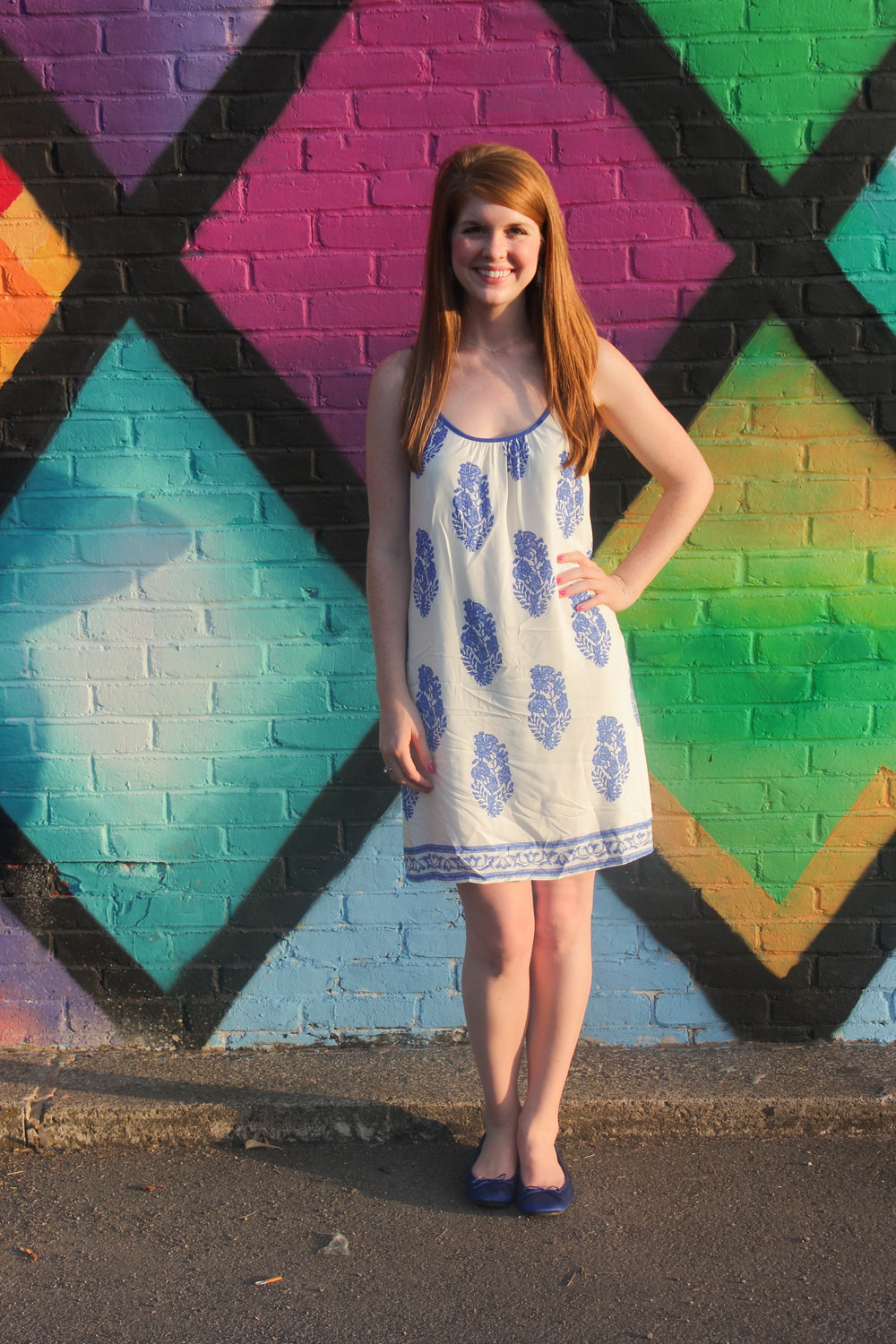 Blue and White Floral Dress | Southern Elle Style | Dallas Fashion Blogger