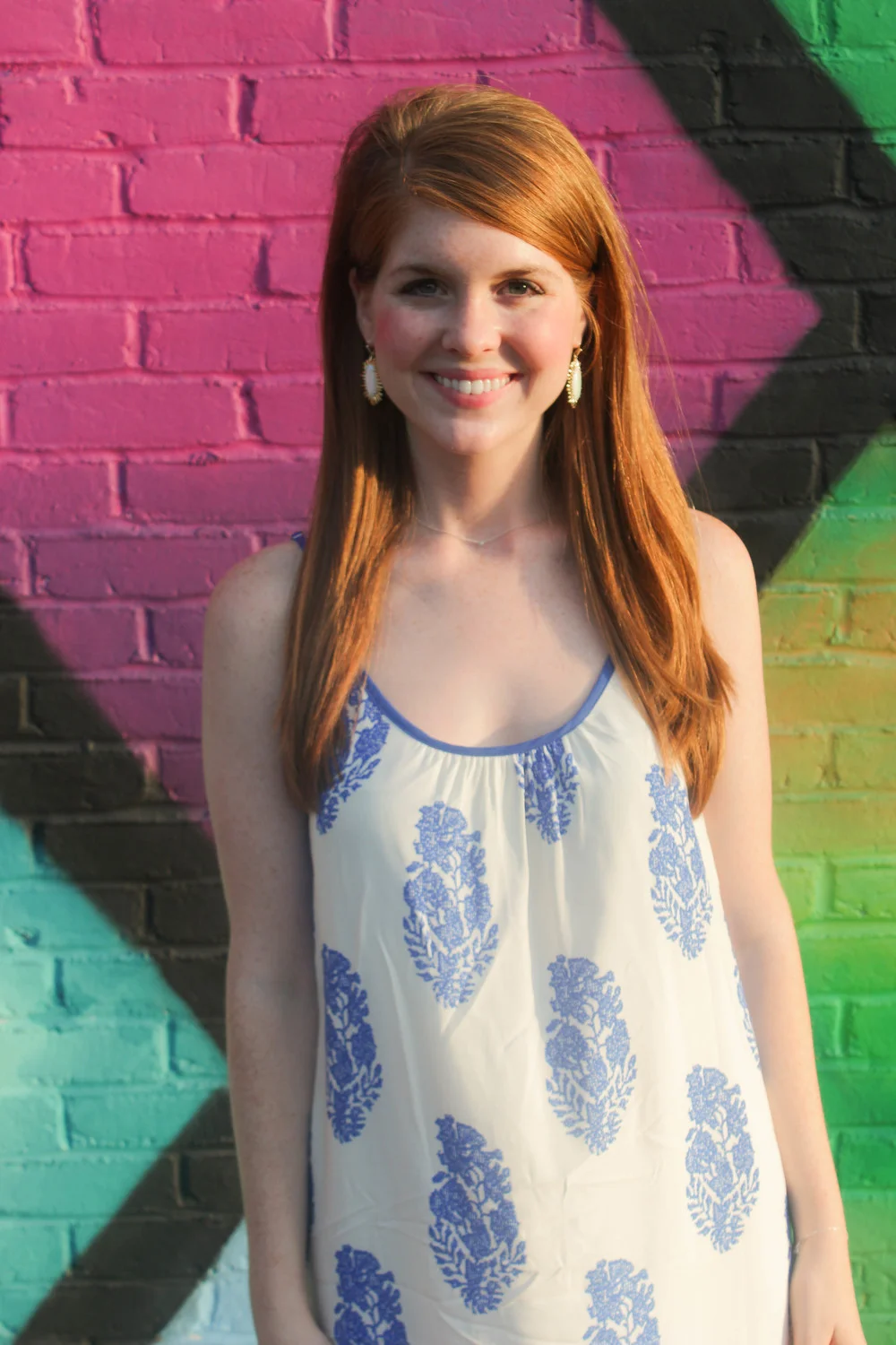 Blue and White Floral Dress | Southern Elle Style | Dallas Fashion Blogger