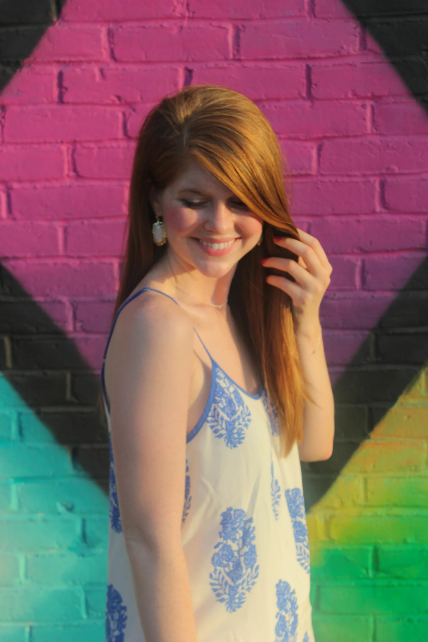 Blue and White Floral Dress | Southern Elle Style | Dallas Fashion Blogger
