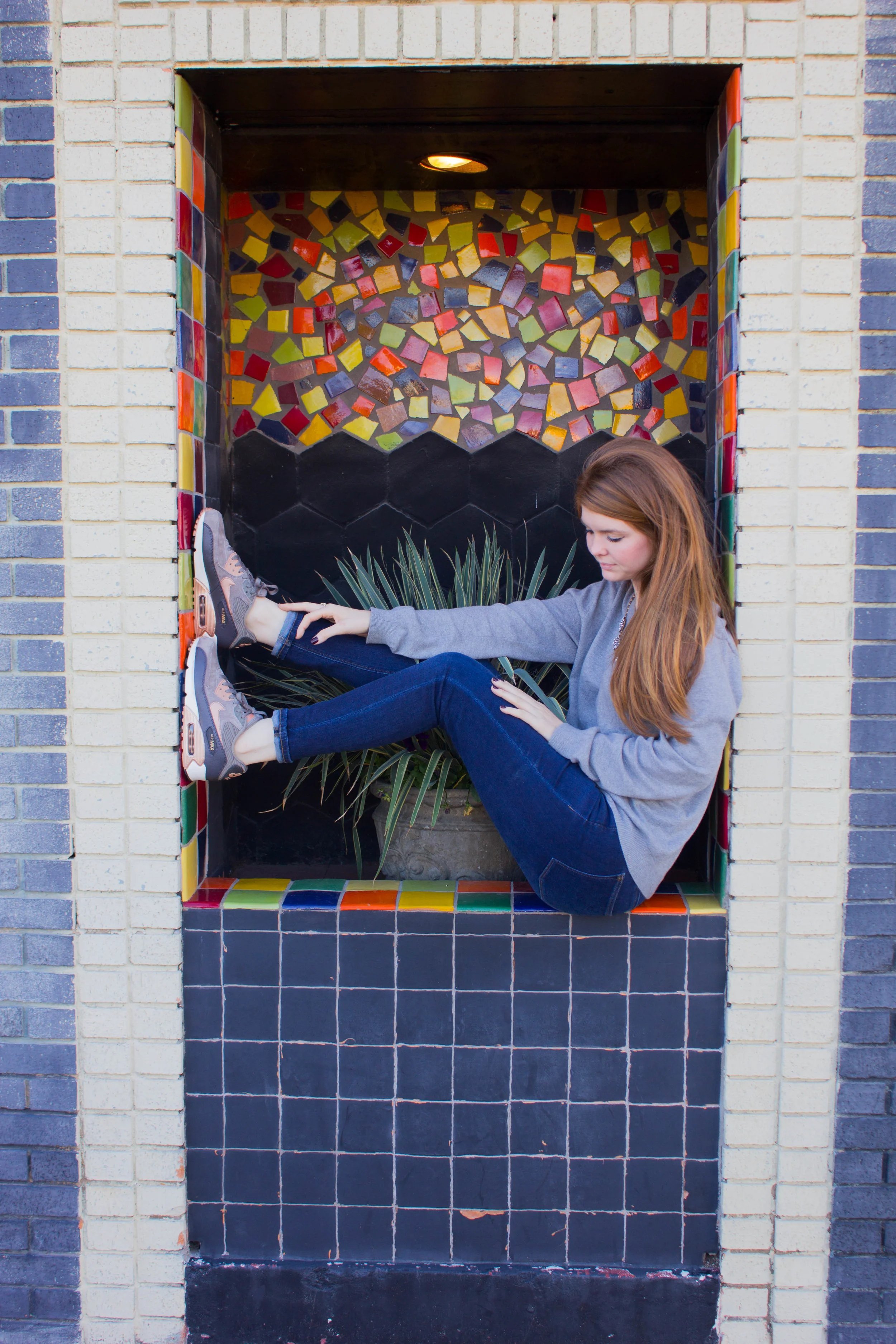 nike air max thea, dl 1961 emma jean legging, grey cashmere sweater