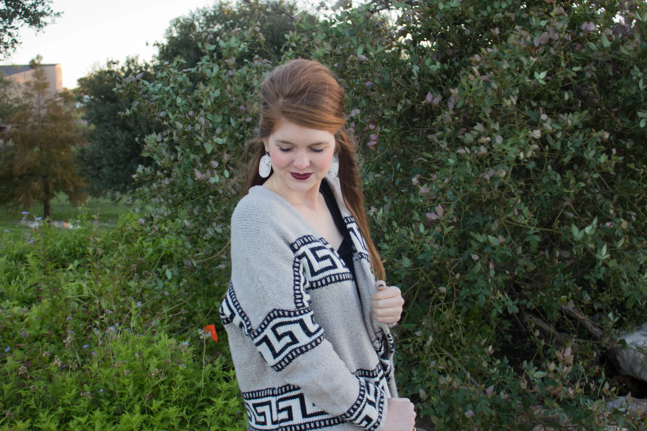 Black Distressed Skinnies + The Greek Key