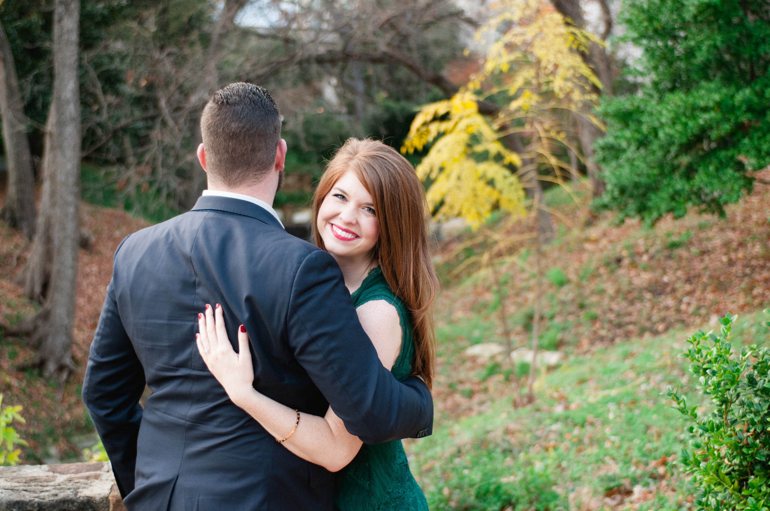 christmas pictures, christmas engagements, gentle fawn dress, engagement pictures, dallas