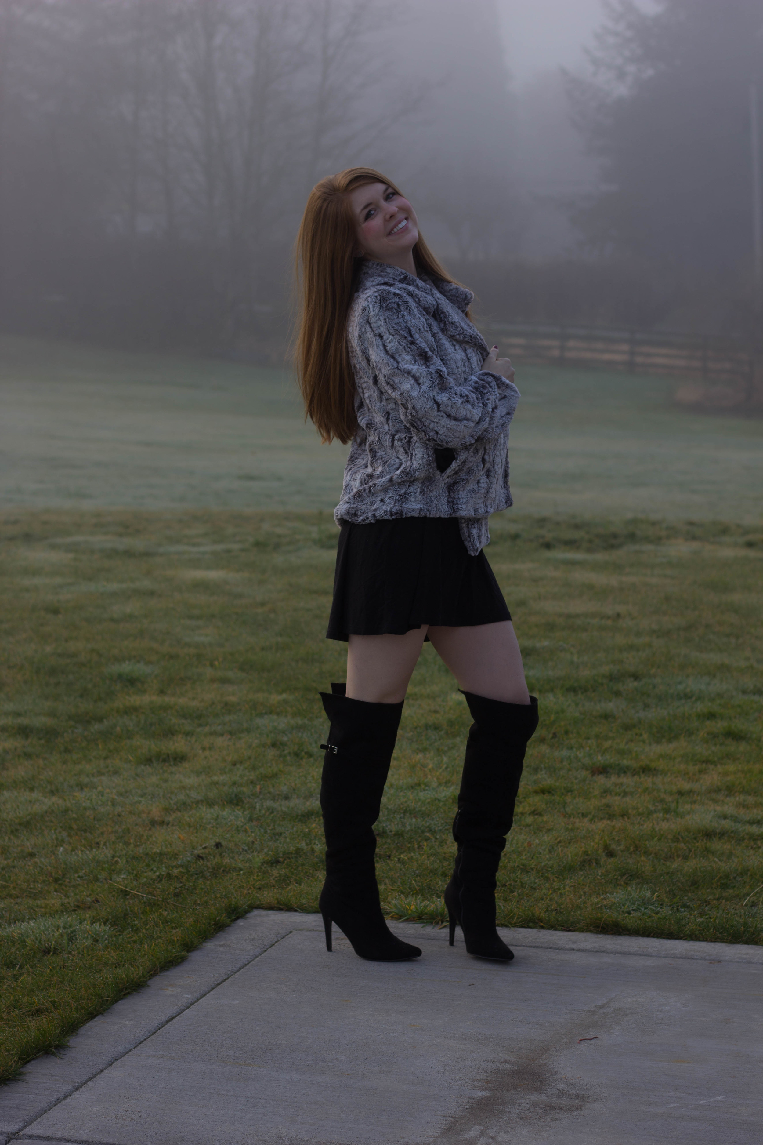 piko tunic, chinese laundry over the knee boots, show me your mumu fischer fur queen frost jacket, falls city, washington, seattle