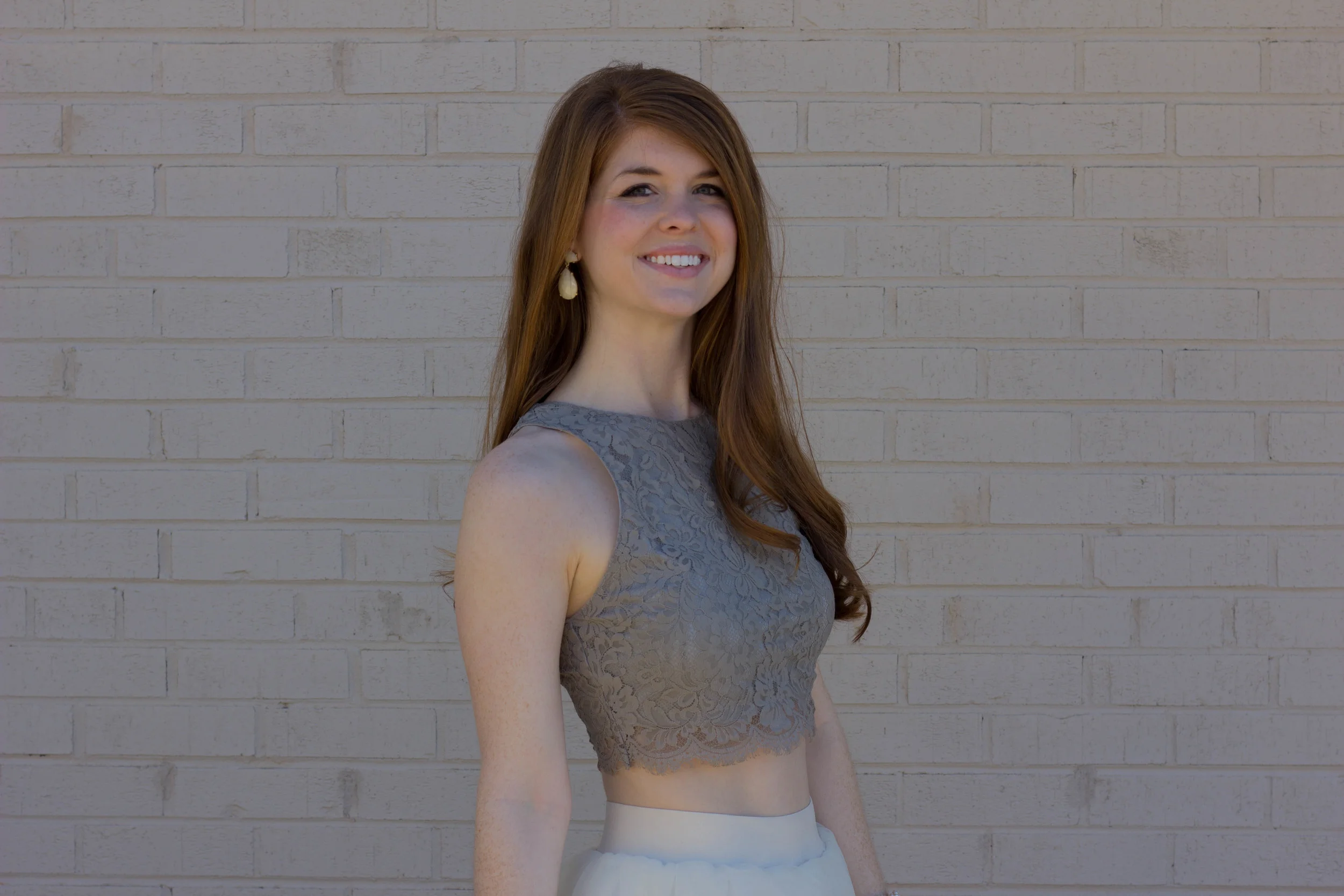 bliss tulle cream skirt, show me your mumu elizabeth crop, BC Footwear Society Flat, Kiel James Patrick Pearl Bracelet