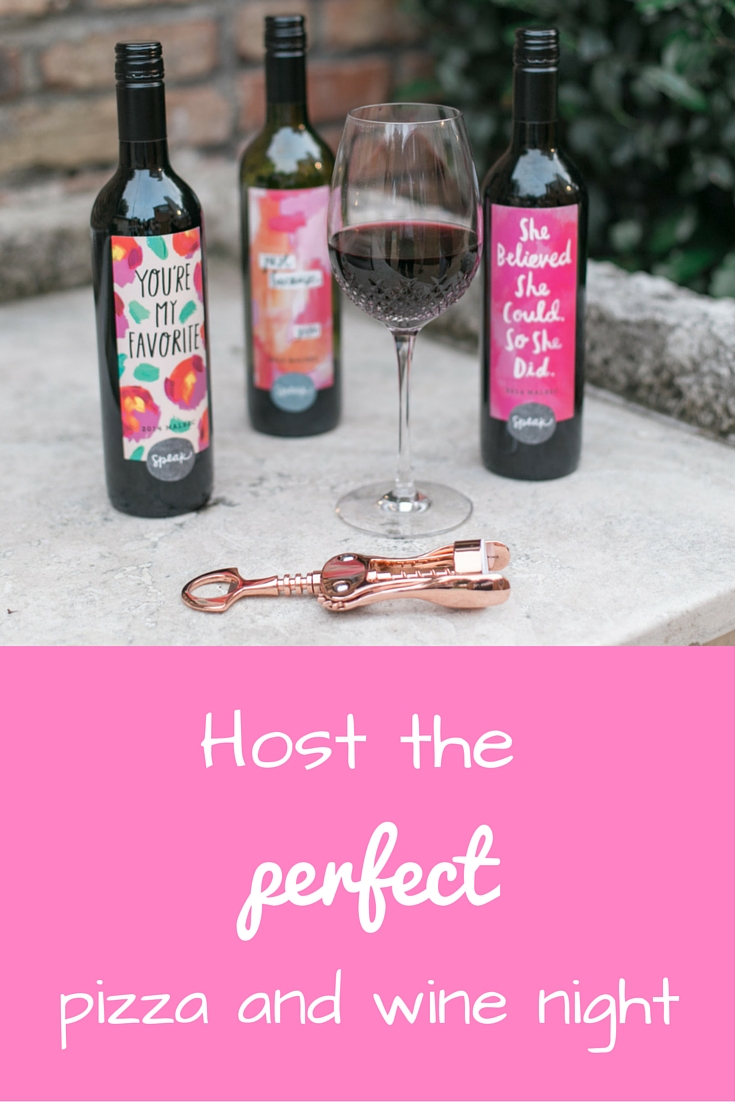 show me your mumu palm funday, speak wines, girls night, pizza, wine, beckley co, one small blonde, the perennial style, so sage blog, host the perfect pizza and wine night
