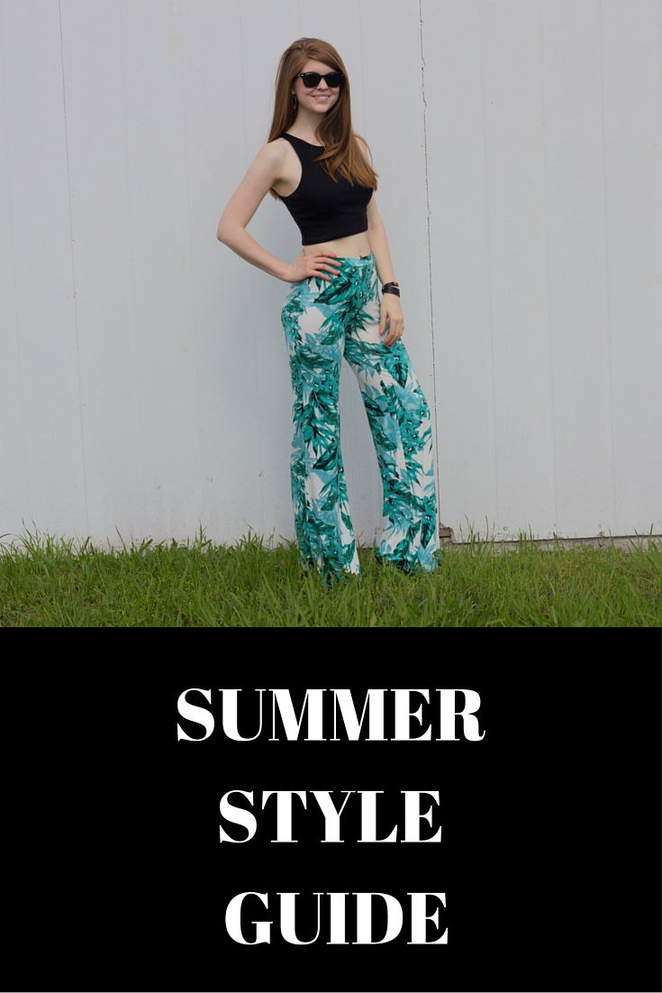 summer style guide, palm pants, le tote, trends