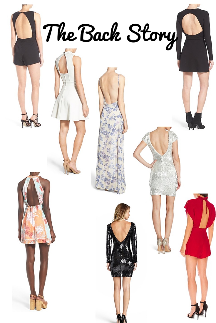 the back story, backless dresses, backless rompers, nordstrom