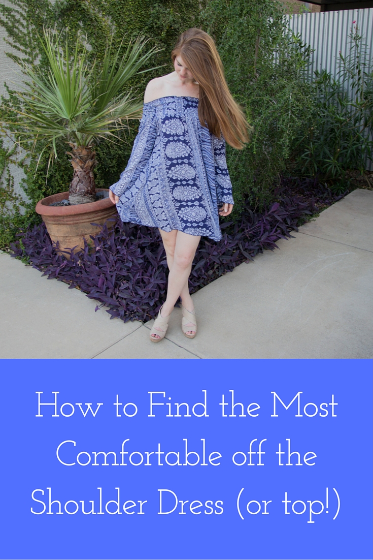 how to find the most comfortable off the shoulder dress or top, nordstrom blue paisley off the shoulder dress, band of gypsies