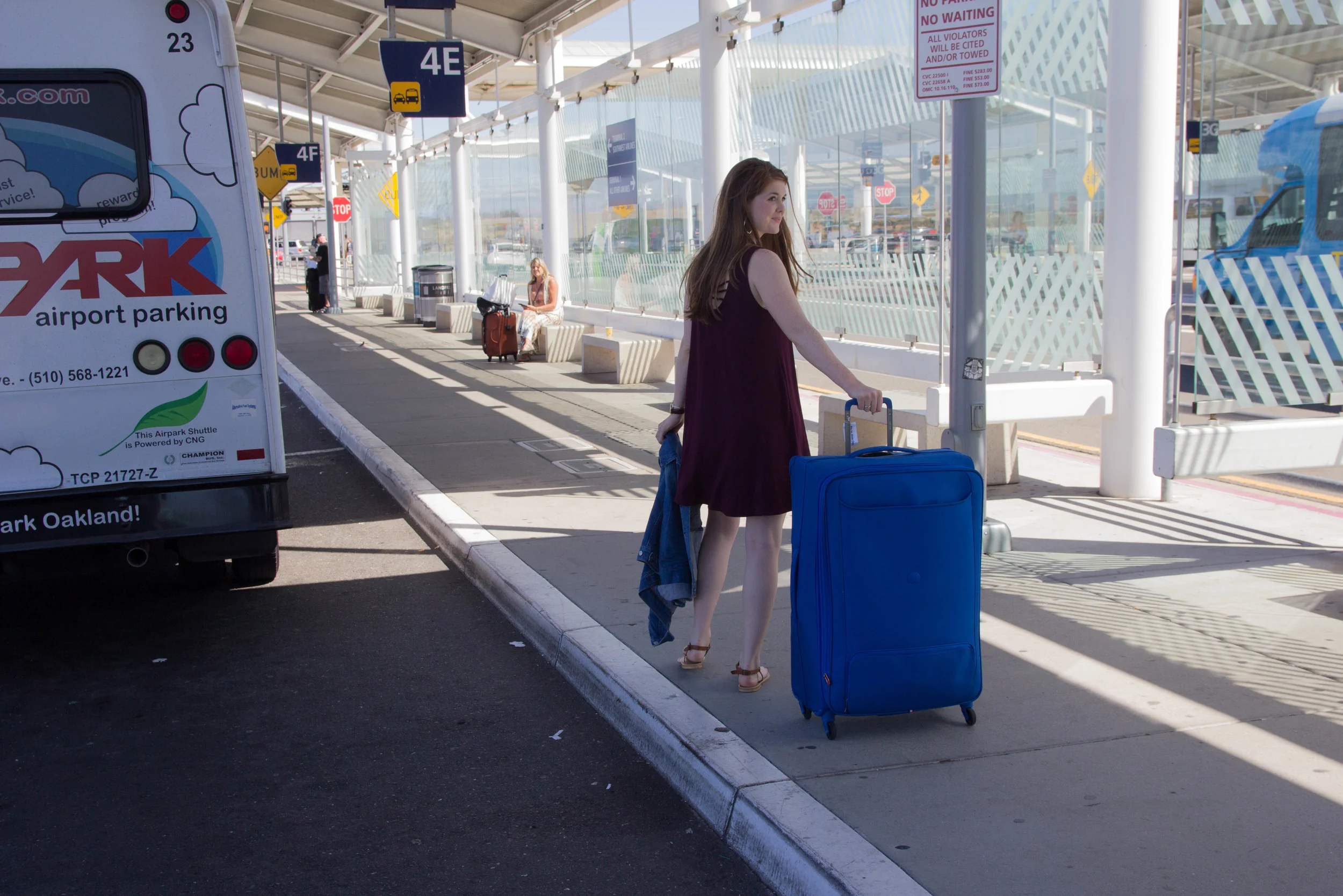 Delsey Chatillon Luggage, What is the best luggage to use for travel, nordstrom strappy tank dress, levi's denim jacket, kendra scott elton cuff, sophee earrings, daniel wellington watch, san francisco, california, packing hacks