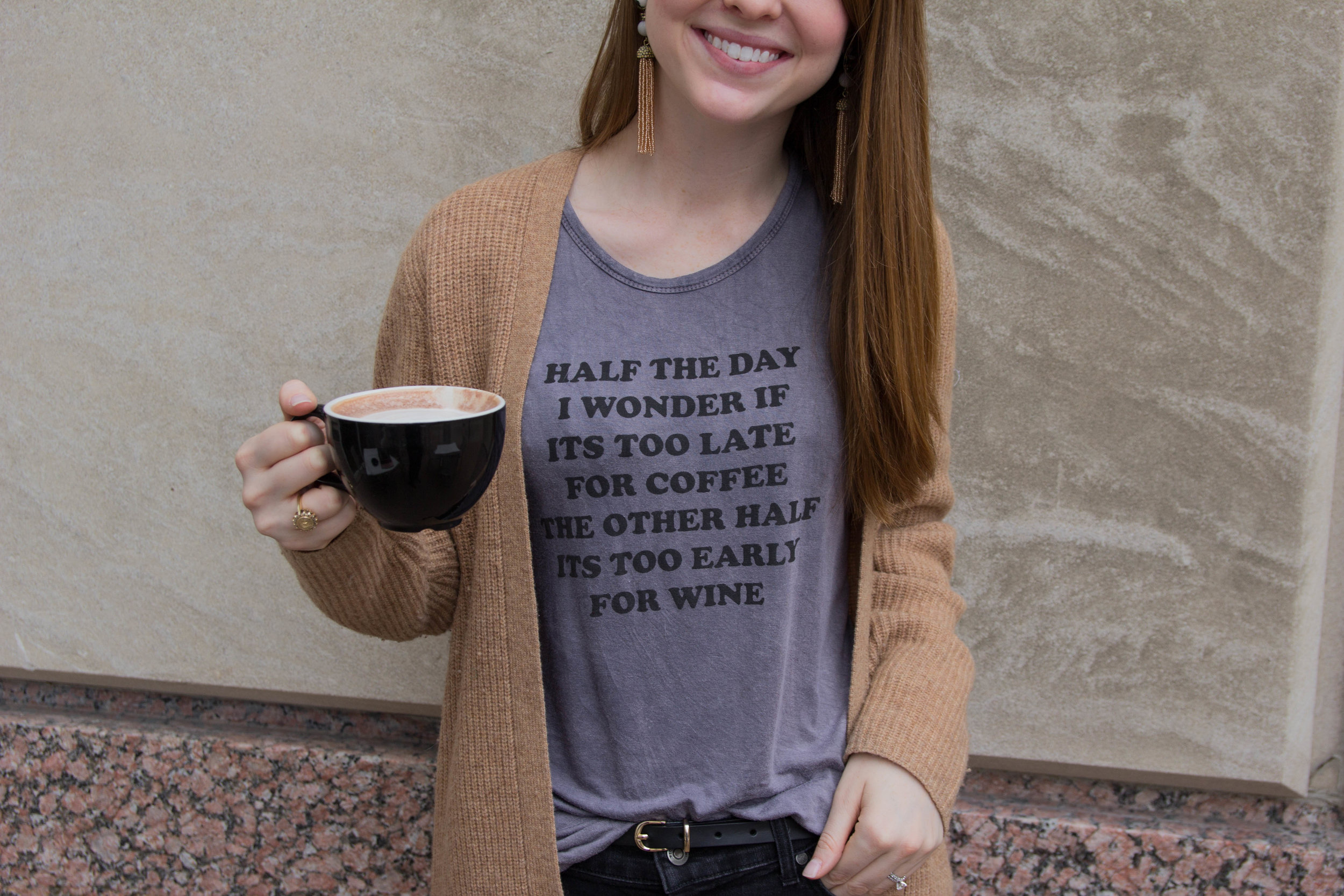 macbook tips, how i went from pc to mac, macbook 12", pink laptop, american eagle aerie don't ask why tank, j crew coat cardigan, long sweater, madewell distressed black jeans, baublebar tassel earrings, mac user, ascension coffee, dallas