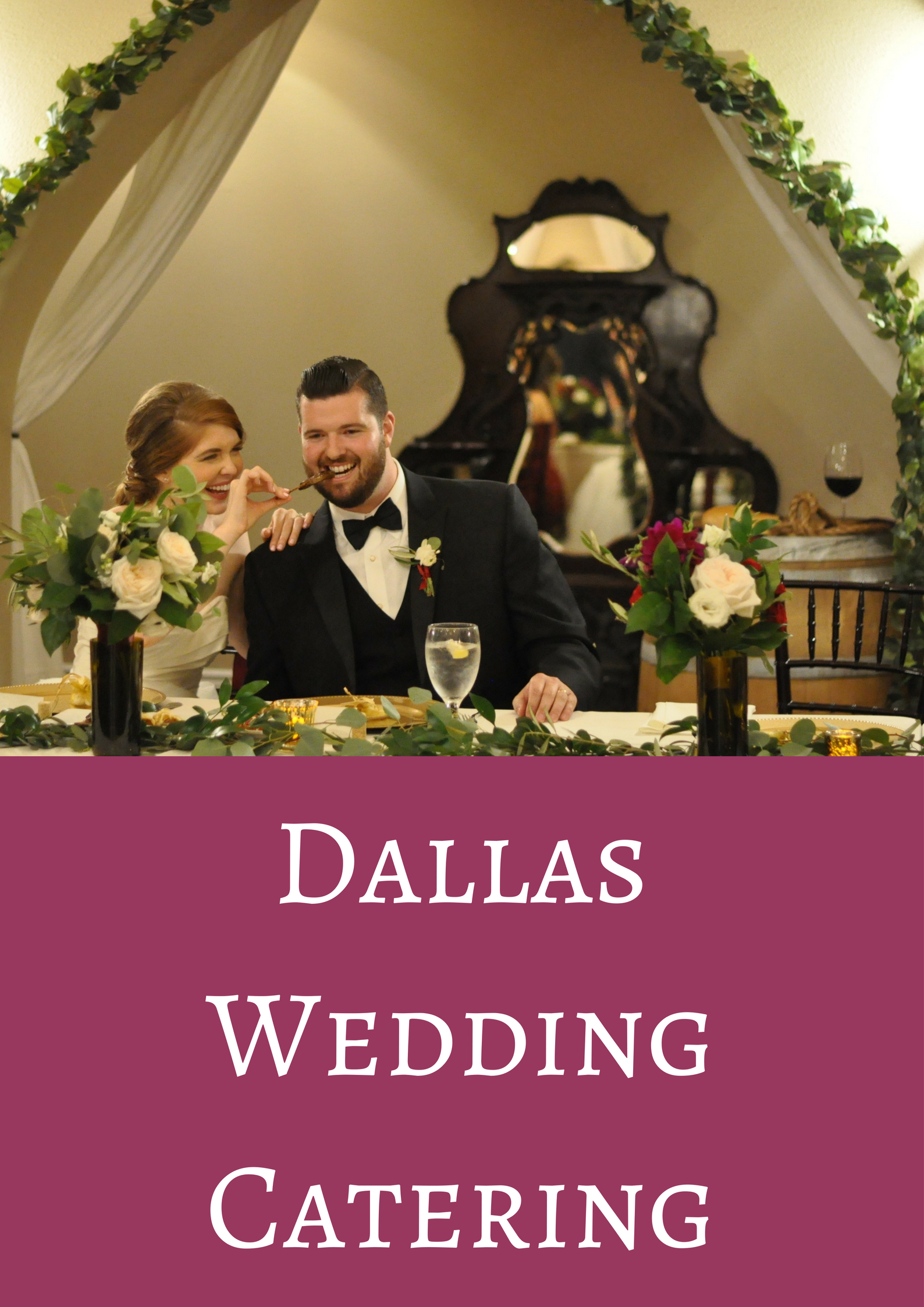 dallas wedding catering, culinary art catering, wedding food, dallas wedding, wedding tips, buffet dinner, plated dinner, stations, the castle at rockwall, married, marriage