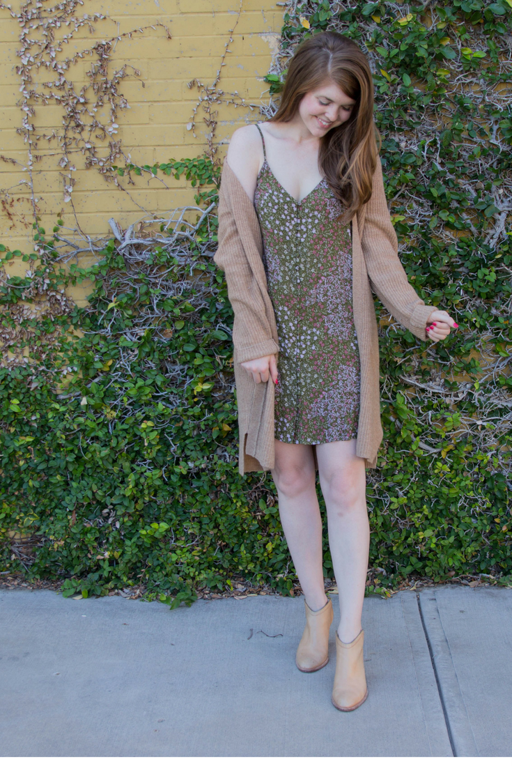 nordstrom anniversary sale, favorites top picks under $100, nordstrom front button slip dress, madewell ryder cardigan, bootie