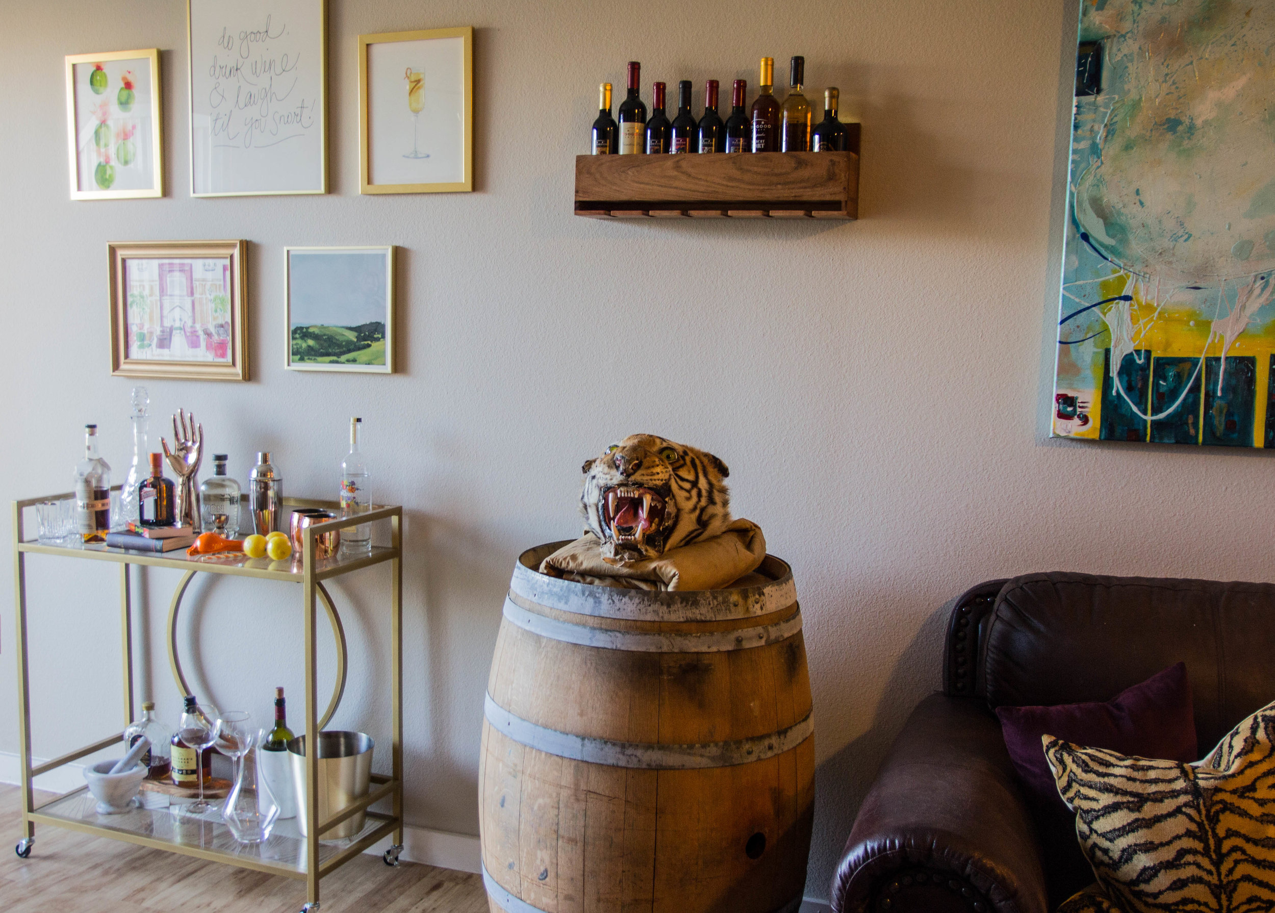 How to Decorate a Bar Cart Gallery Wall | LMents of Style ...