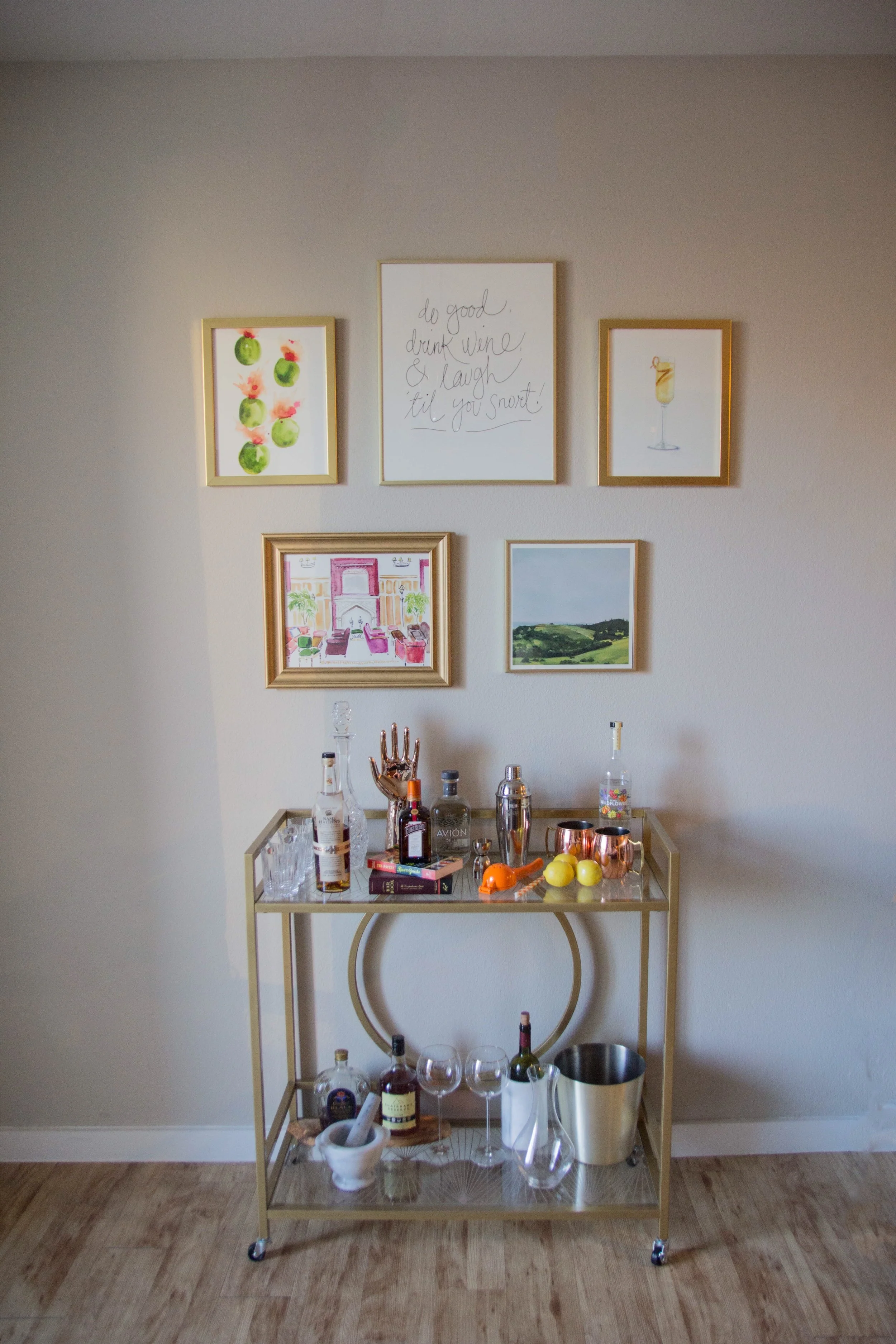 How To Decorate A Bar Cart Gallery Wall Lments Of Style Fashion Lifestyle Blog