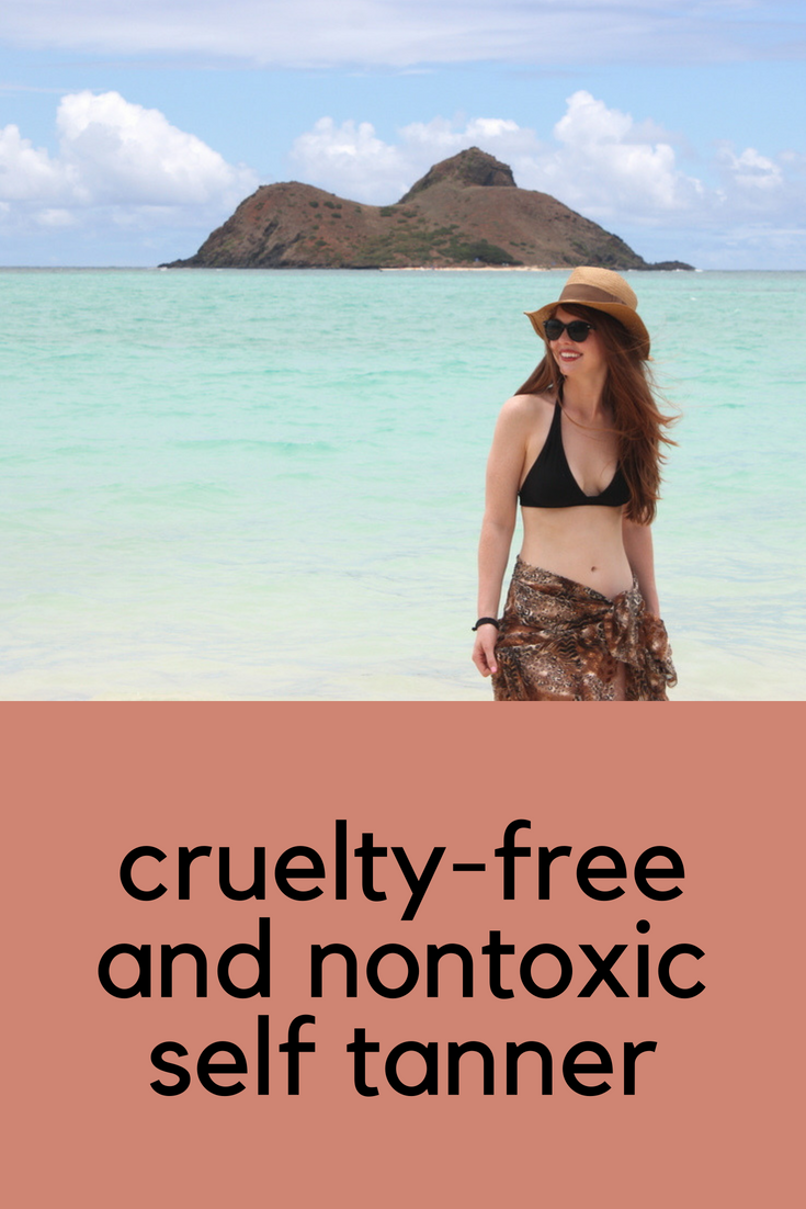 cruelty-free and nontoxic self tanner, sunless tanner, what self tanner is best, best bronzers, lanikai beach, north shore, hawaii