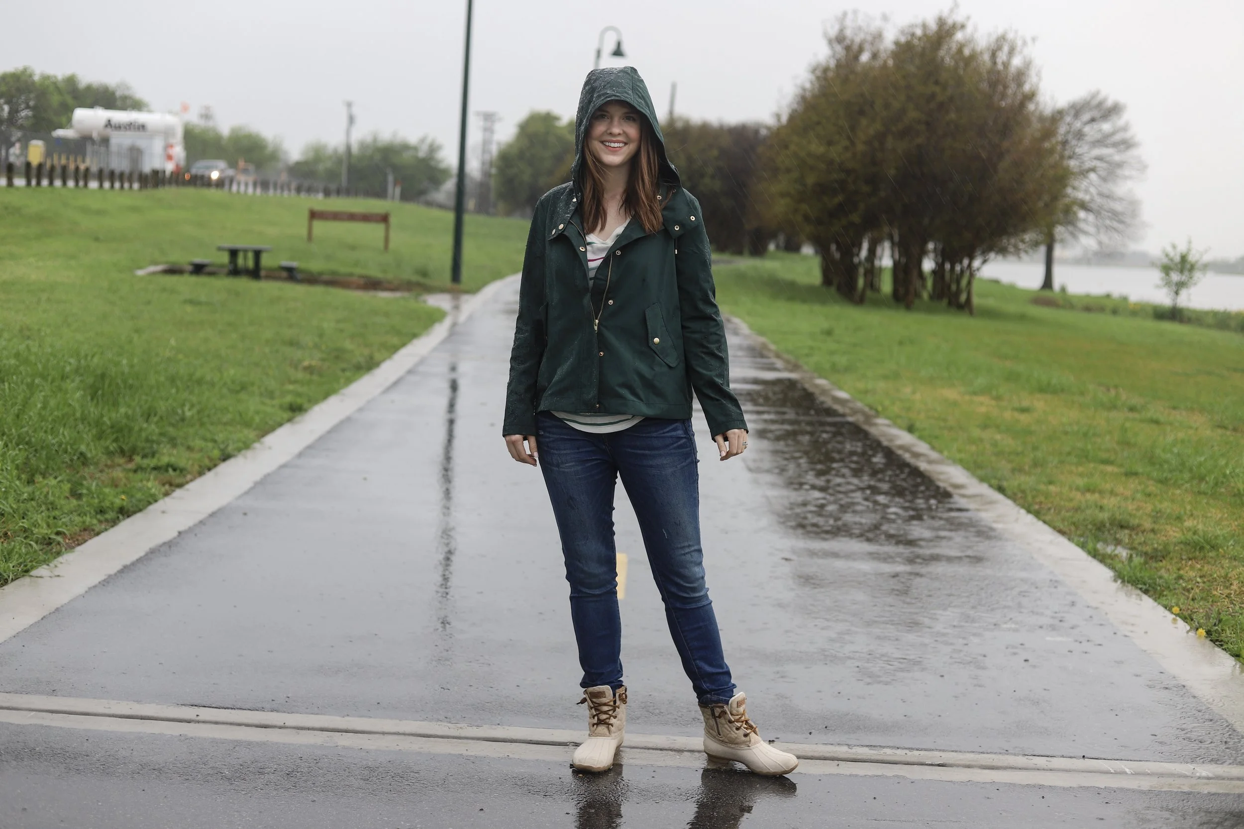 modern rain jacket