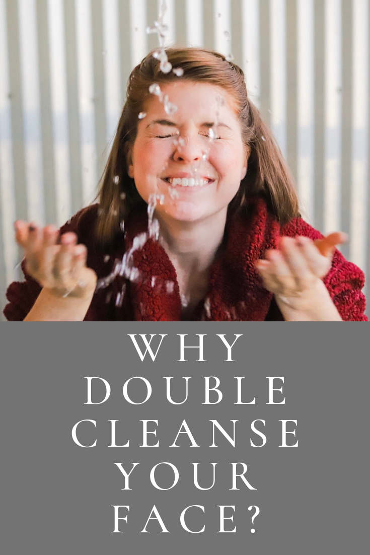 why double cleanse your face, skincare tips, primally pure cleansing oil, cocokind oil to milk cleanser, fuzzy robe