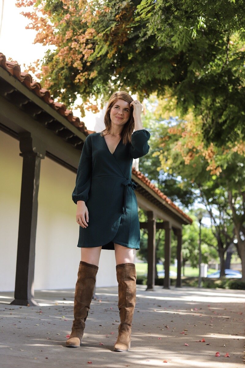 Long Sleeve Wrap Dress for Fall and ...