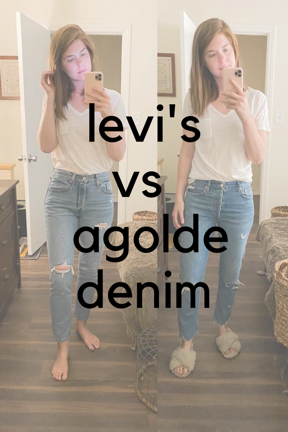 levi's vs agolde denim, comparison,  cheaper version of Agolde Denim, how do levi's fit, how do agolde jeans fit, lments of style, la blogger, 100% cotton denim jeans, budget friendly agolde jeans