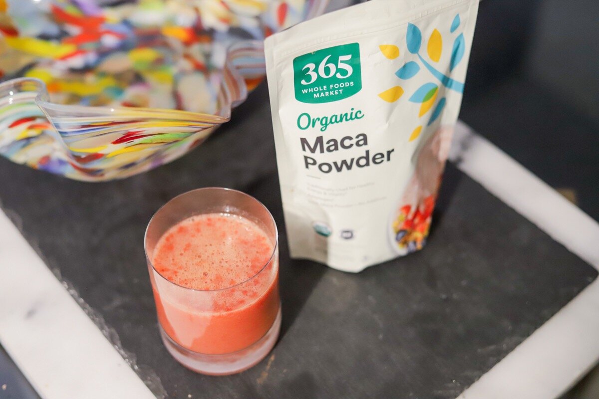 maca powder benefits, lments of style, la blogger, maca root, why take maca, hormones, smoothie