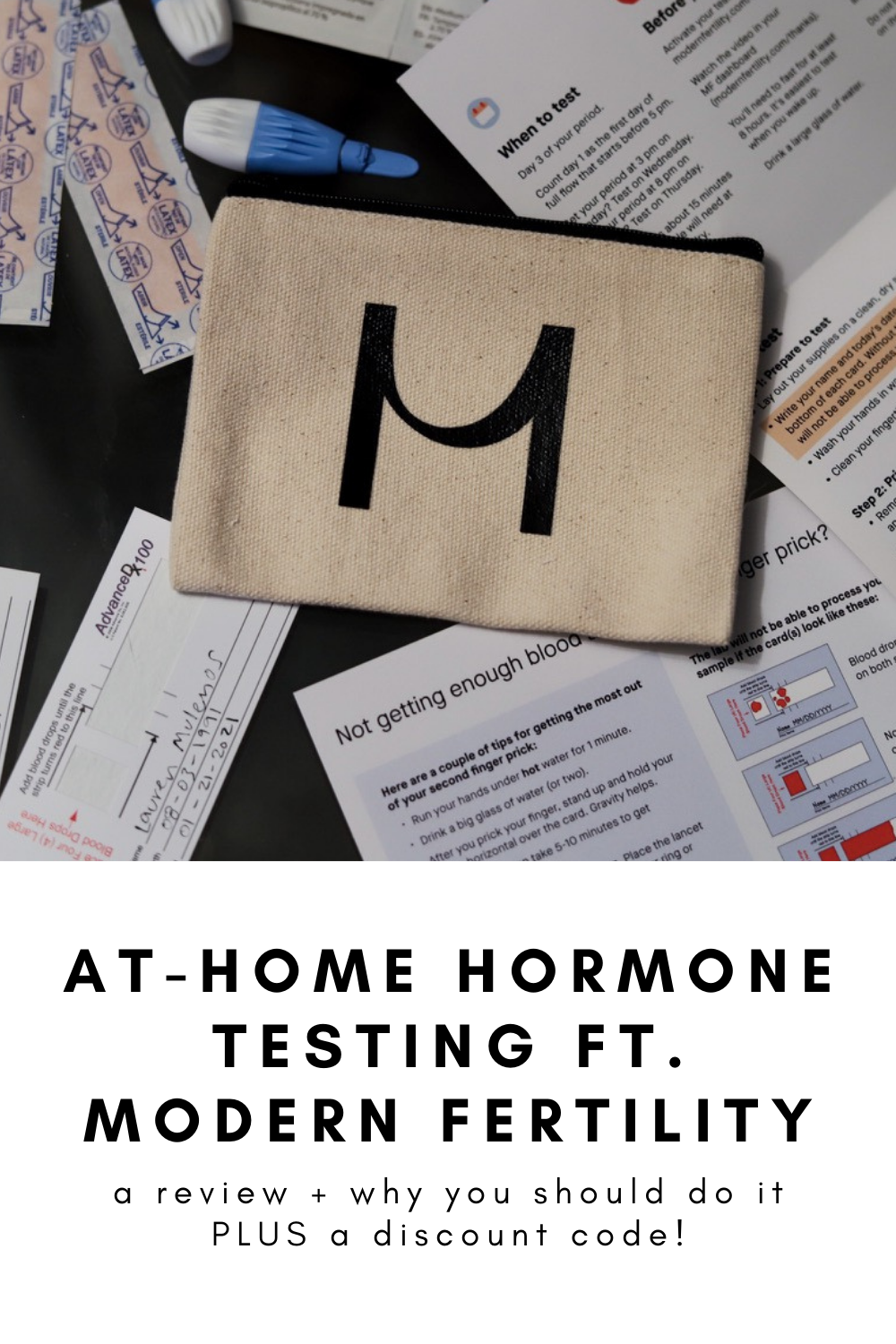 at-home hormone testing featuring modern fertility, modern fertility discount code, fertility test  options that are budget friendly, how to test for amh cheaper, lments of style, la blogger, is modern fertility worth it, accurate, blood test, how m…