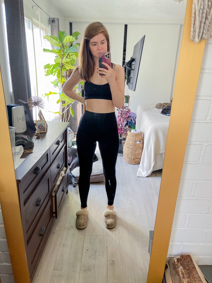lments of style, la blogger, lululemon align pants leggings review, compared  to american eagle aerie real me offline high waisted leggings, dupes, naked amazon leggings