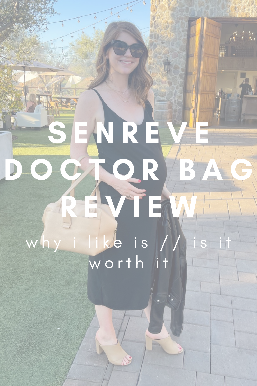 senreve doctor bag review, senreve discount code, lments of style, la blogger, dolce leather in butterscotch, are senreve bags worth it, functional handbag that is chic and under $1000, everlane japanese go weave midi dress, vince nude heel sandals,…