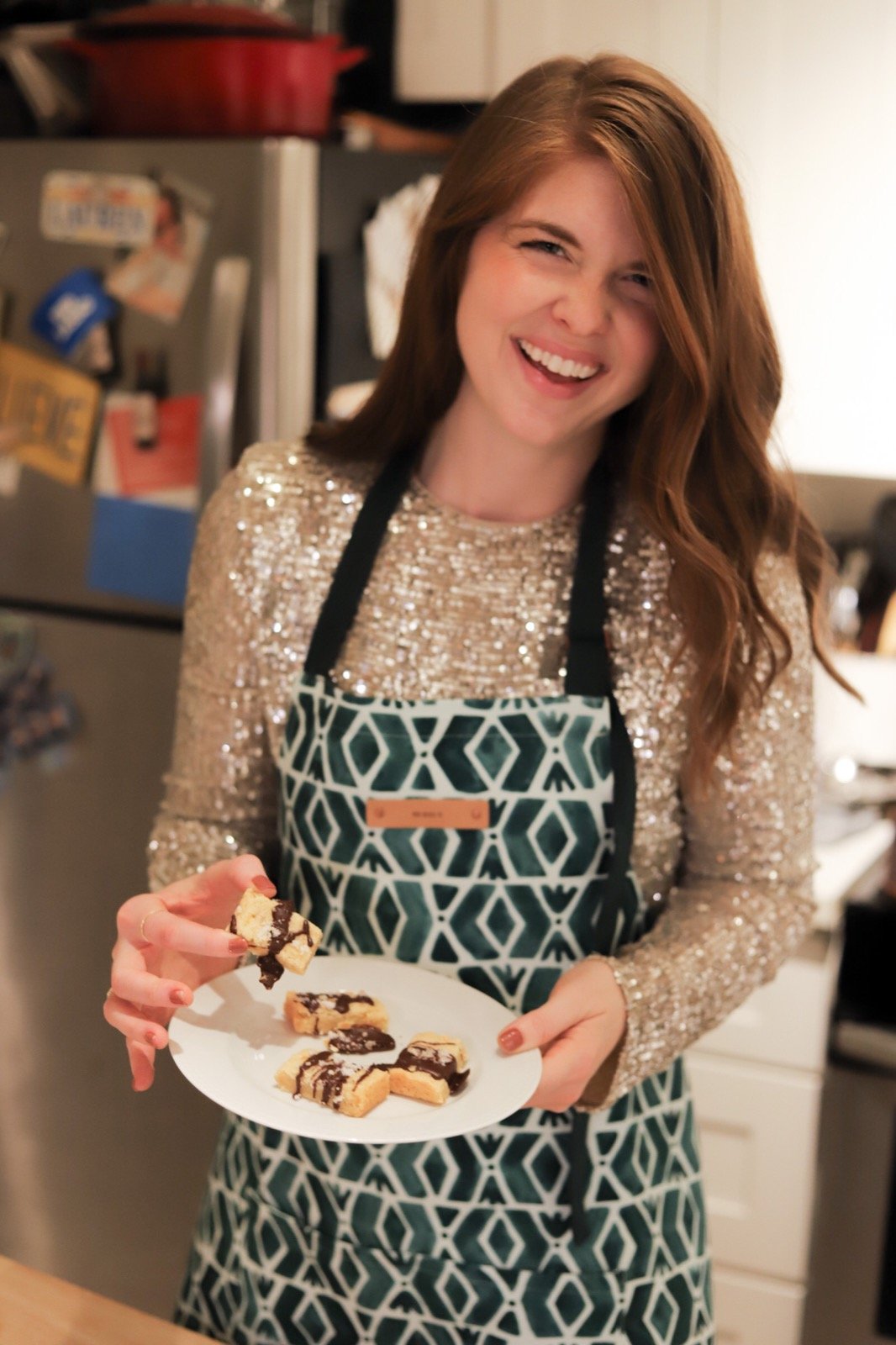 lments of style, one bowl, no-chill orange shortbread cookies recipe, bars, zest, winter in season fruit recipe, minted apron, show me your mumu maddison dress