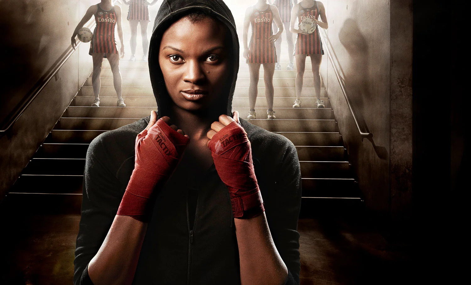 Tactix netball player in fighting pose