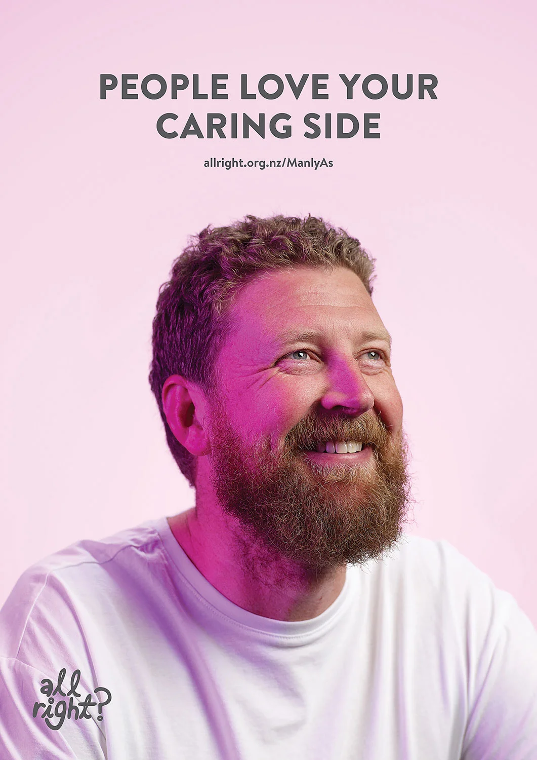 Portrait for Alright campaign by McCarthy Design
