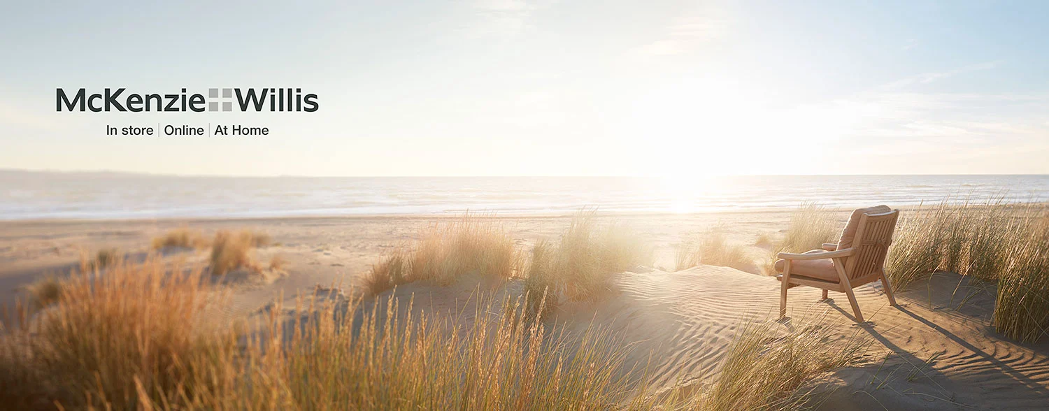 Image of a McKenzie Willis chair on a beach in New Zealand