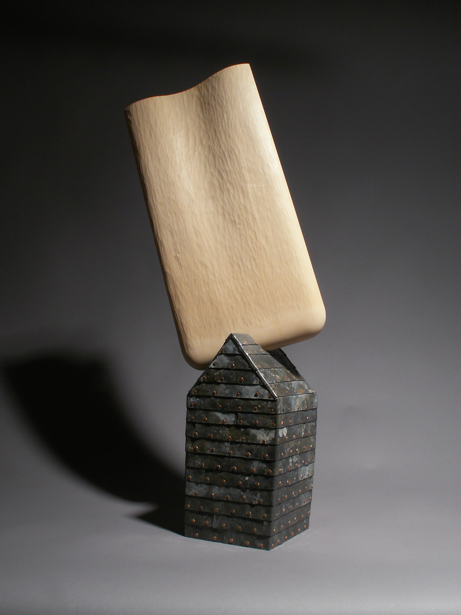 Loggerheads wood, lead, copper 31"h x 15"w x 10"d