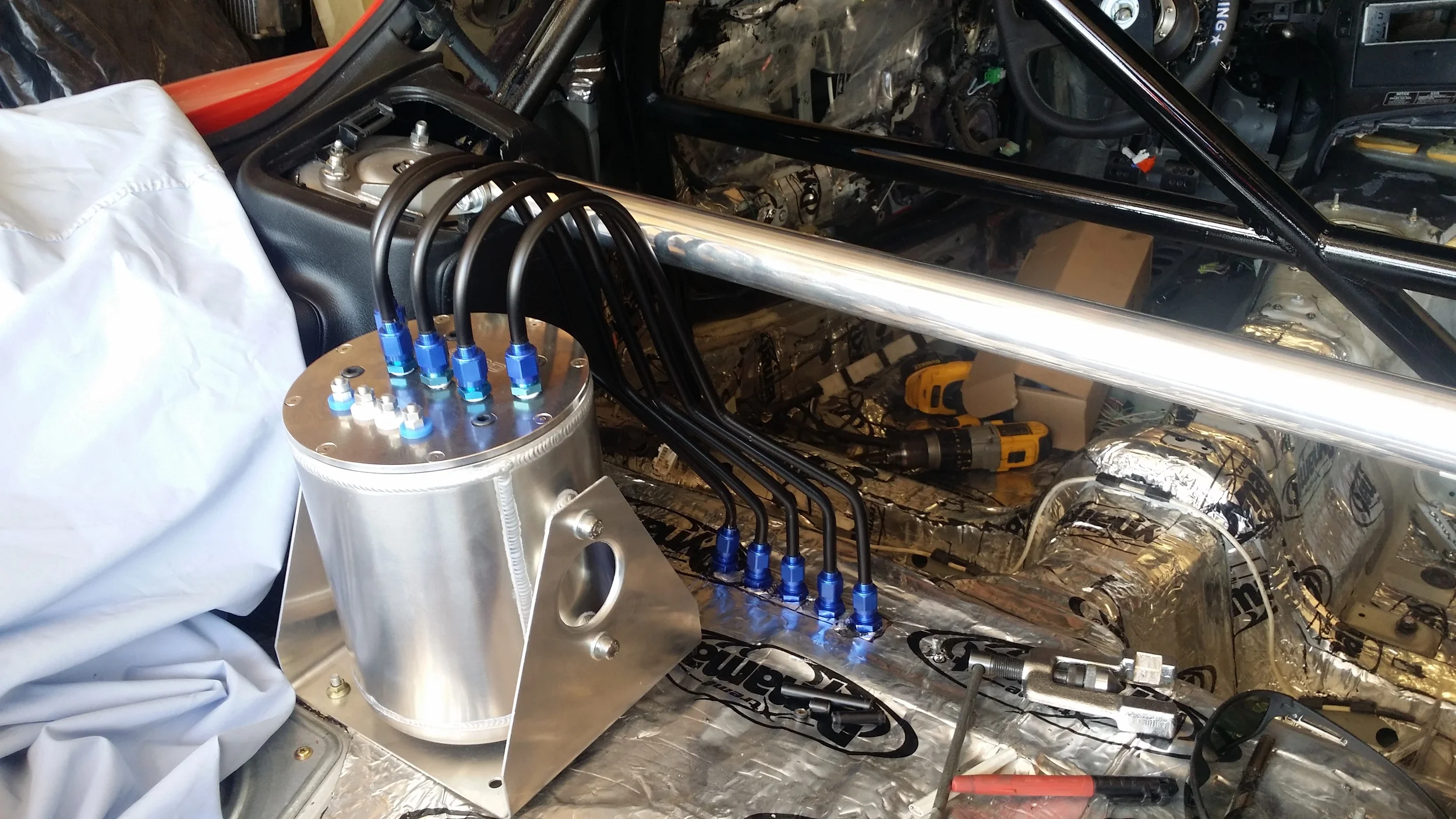 Tubing bent and installed. 