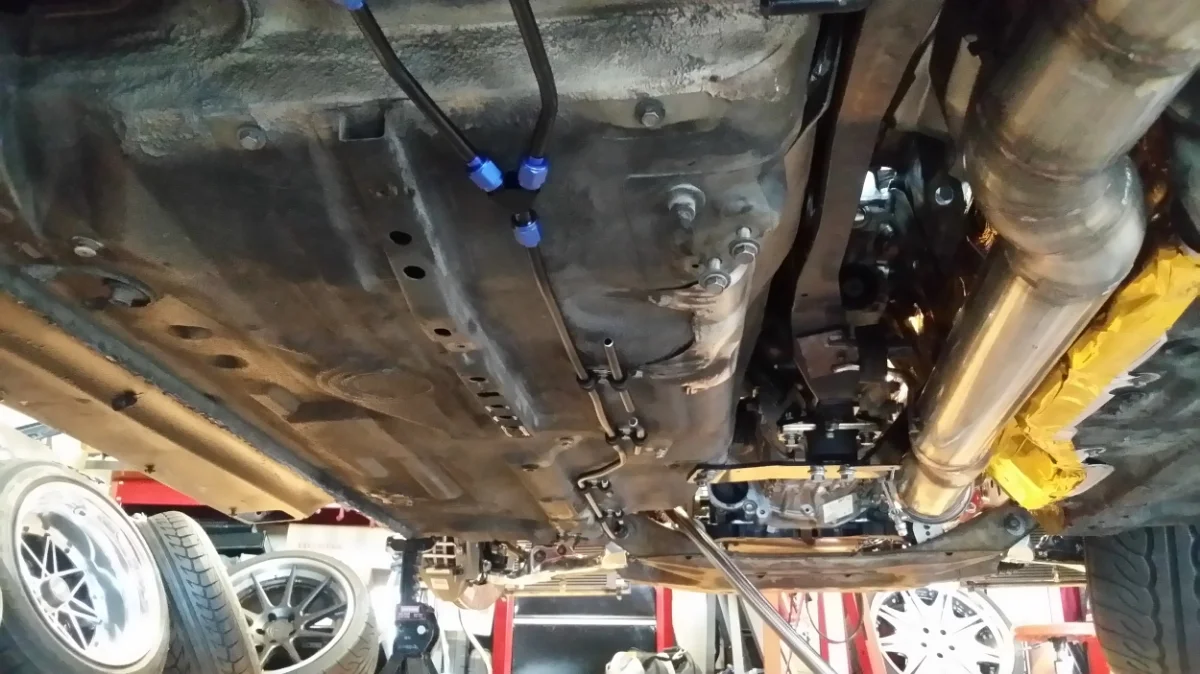Two lines into one via a Y fitting. Return line mocked up.