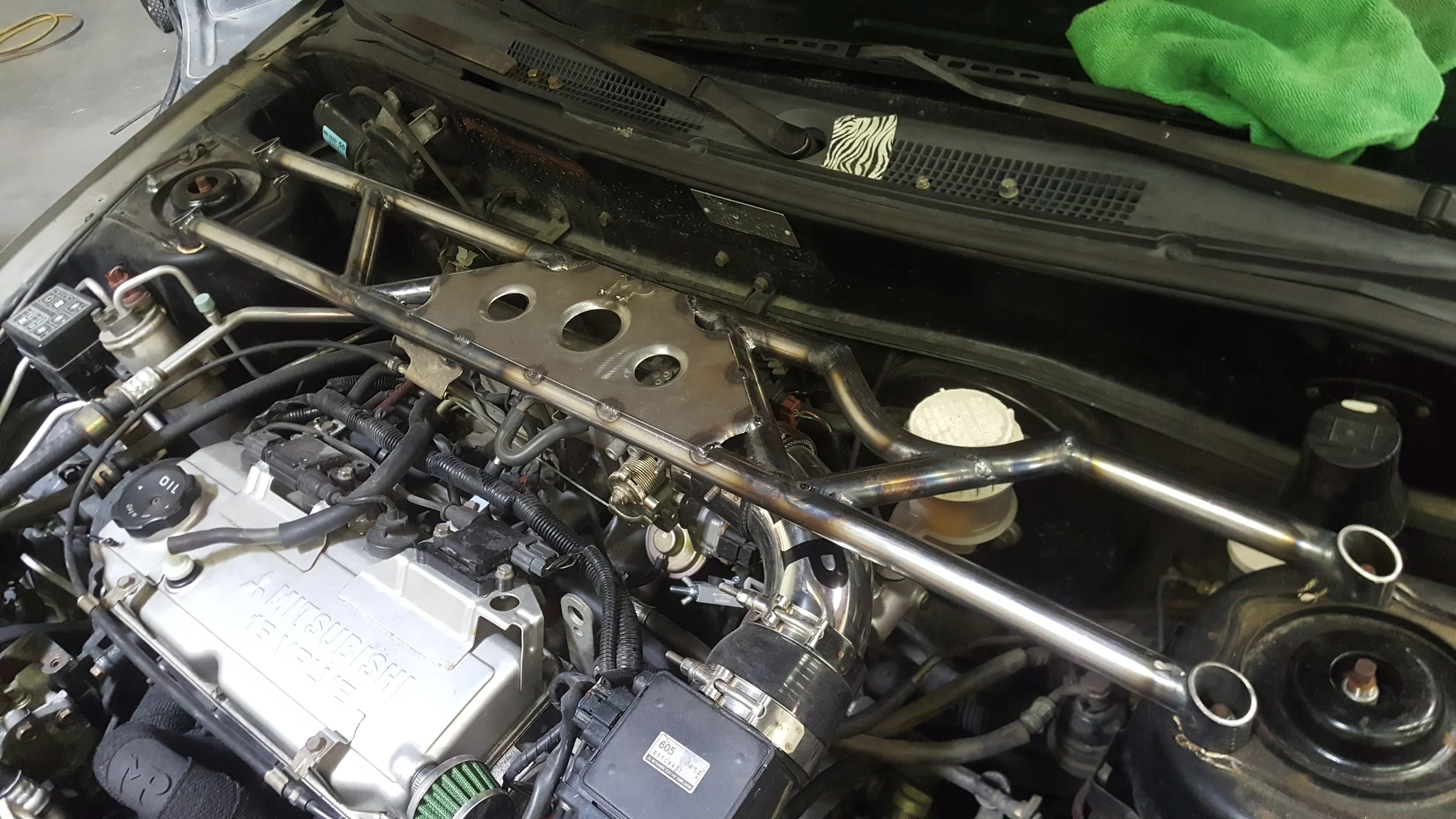 Mitsubishi Mirage LS Coupe Custom Build Fender Bar Strut Tower Intake Header Exhaust Merrill Performance  (26).jpg